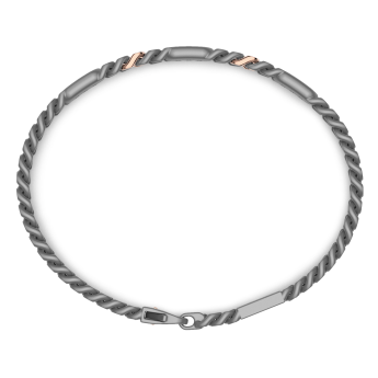 Bracciale Zancan in titanio, oro 18kt e diamanti brown 2