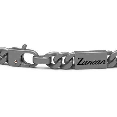 Bracciale Zancan in titanio, oro 18kt e diamanti neri