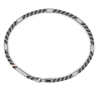 Bracciale Zancan in titanio, oro 18kt e diamanti brown 2