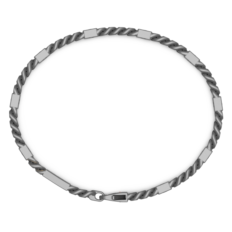 Zancan necklace in titanium and 18k gold