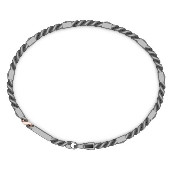 Zancan Armband aus Titan und 18 Karat Gold