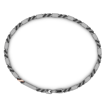 Bracciale Zancan in titanio, oro 18kt e diamanti brown 2