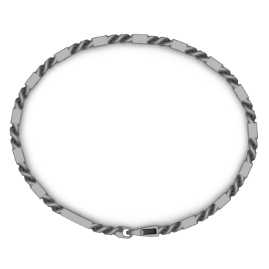Zancan bracelet in titanium, 18k gold and white diamonds