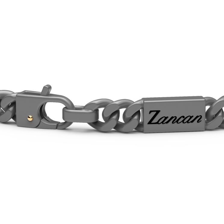Bracciale Zancan in titanio, oro 18kt e zaffiri blu