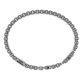 Bracciale Zancan in titanio, oro 18kt e diamanti neri 2