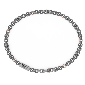 Bracciale Zancan in titanio, oro 18kt e diamanti neri 2