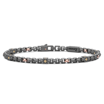 Bracciale Zancan in titanio, oro 18kt e diamanti brown