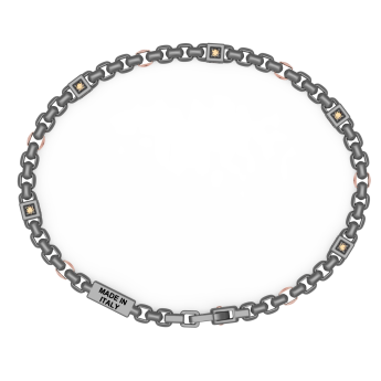 Bracciale Zancan in titanio, oro 18kt e diamanti brown 2