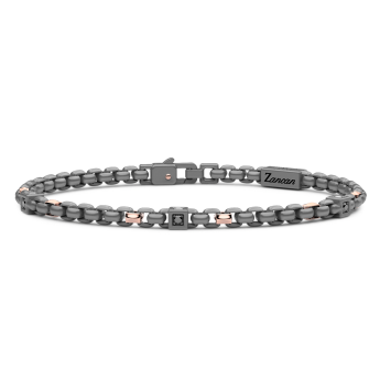 Bracciale Zancan in titanio, oro 18kt e diamanti neri