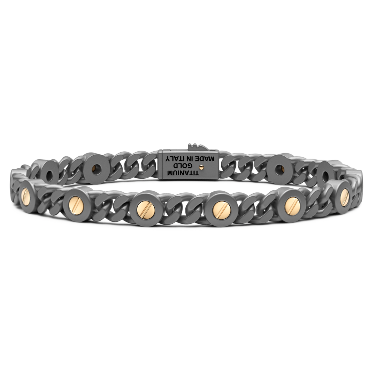 Bracciale Zancan in titanio e oro 18kt