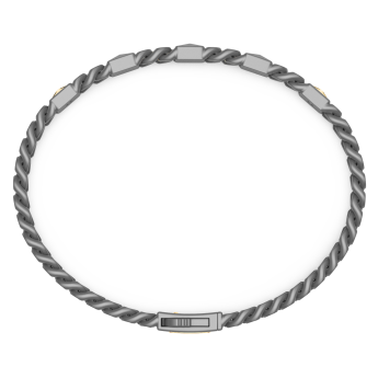 Bracciale Zancan in titanio e oro 18kt 2