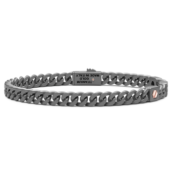 Bracciale Zancan in titanio, oro 18kt e diamanti neri