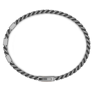 Bracciale Zancan in titanio, oro 18kt e diamanti neri 2