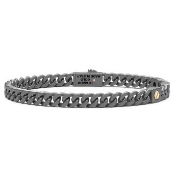 Bracciale Zancan in titanio, oro 18kt e zaffiri blu