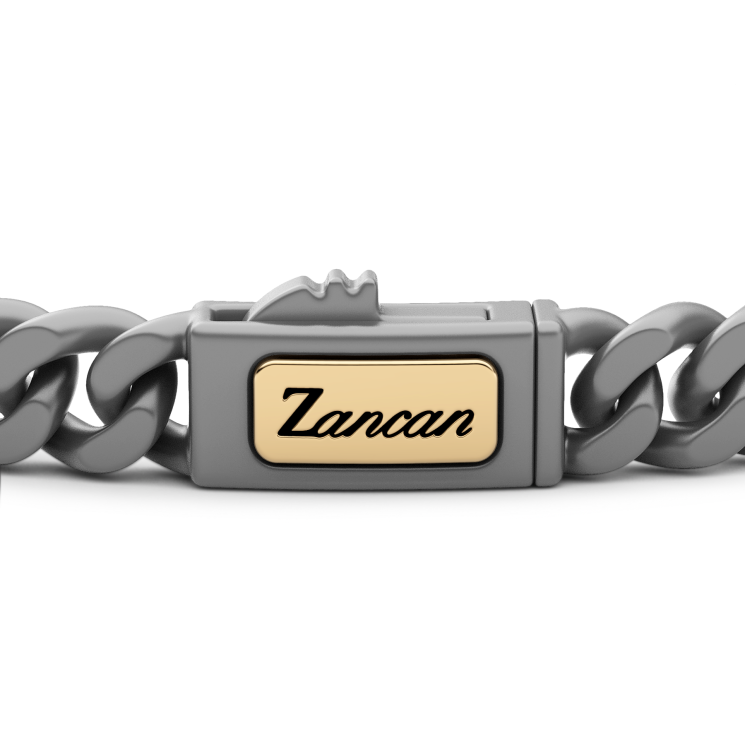 Bracciale Zancan in titanio, oro 18kt e zaffiri blu