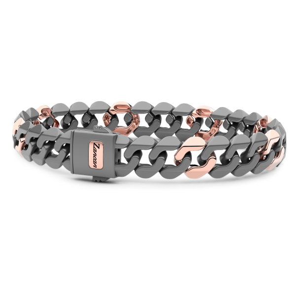 Zancan bracelet in titanium and 18k gold