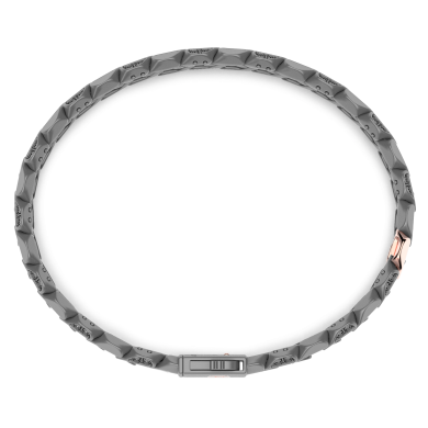 Zancan bracelet in titanium, 18k gold and black diamonds