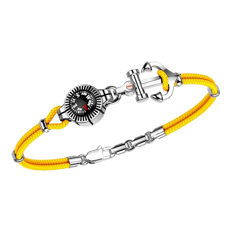 Bracciale Zancan in kevlar con ancora in argento e bussola.