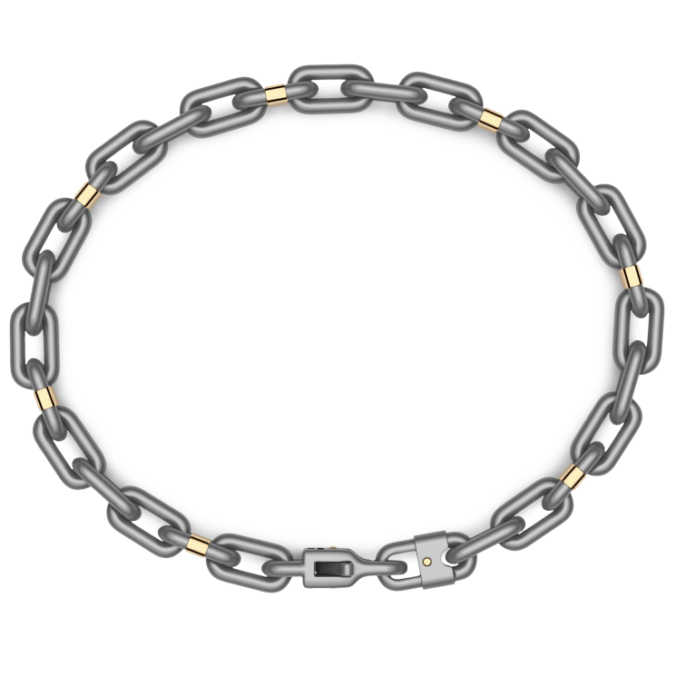Zancan Armband aus Titan und 18 Karat Gold