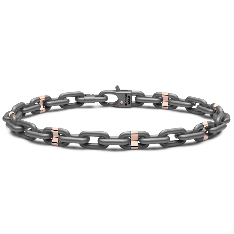 Zancan Armband aus Titan und 18 Karat Gold
