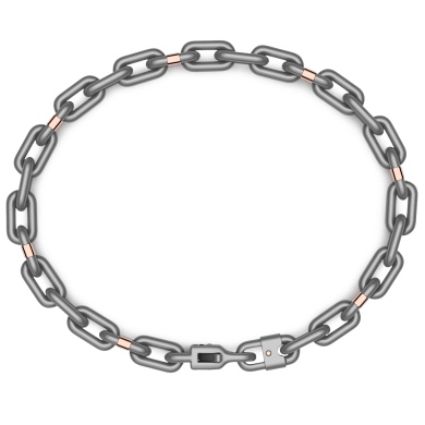 Zancan Armband aus Titan und 18 Karat Gold
