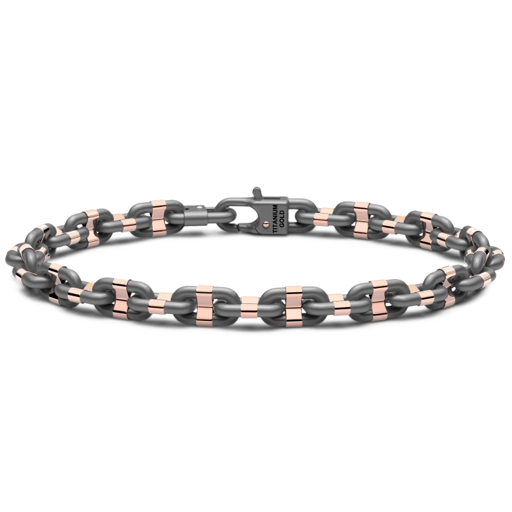 Zancan Armband aus Titan und 18 Karat Gold