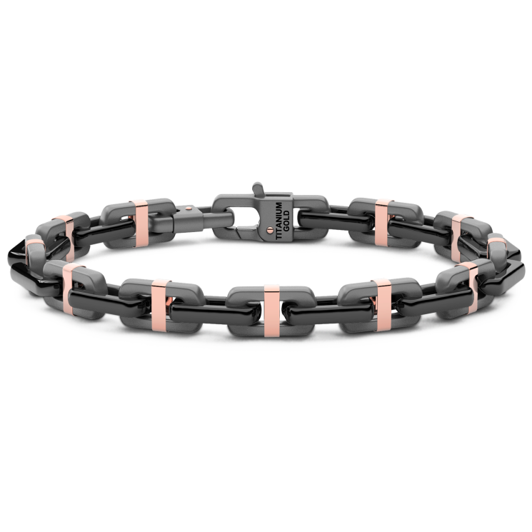 Zancan Armband aus Titan, Keramik und 18 Karat Gold