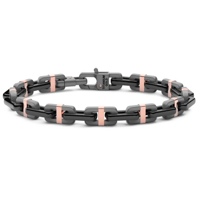 Zancan Armband aus Titan, Keramik und 18 Karat Gold