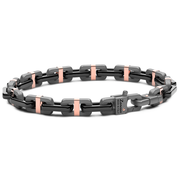 Zancan Armband aus Titan, Keramik und 18 Karat Gold
