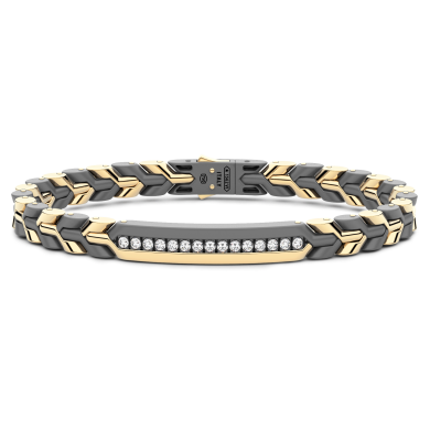 Bracelet Zancan en titane, or 18 carats et diamants blancs