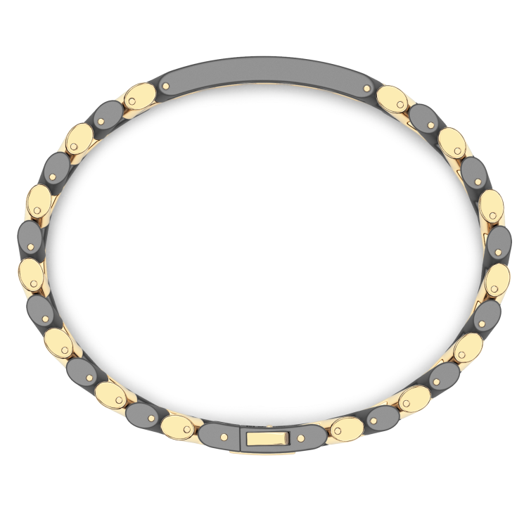 Bracelet Zancan en titane, or 18 carats et diamants blancs