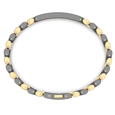 Bracelet Zancan en titane, or 18 carats et diamants blancs