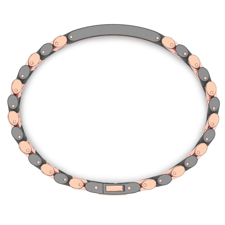 Zancan bracelet in titanium, 18k gold and brown diamonds