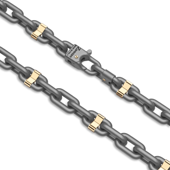 Chaîne Zancan en titane et or 18 carats 2
