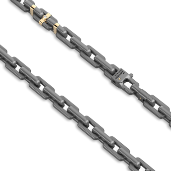Chaîne Zancan en titane et or 18 carats 2