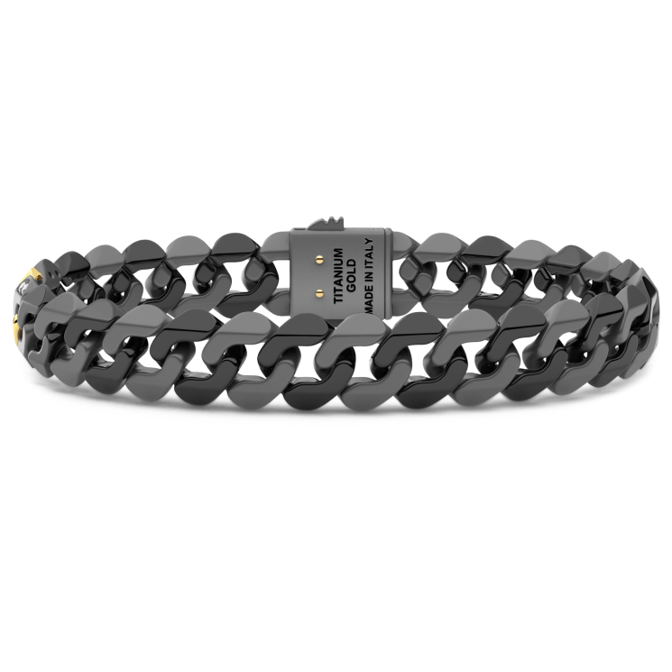 Bracciale Zancan in titanio, ceramica e oro 18kt