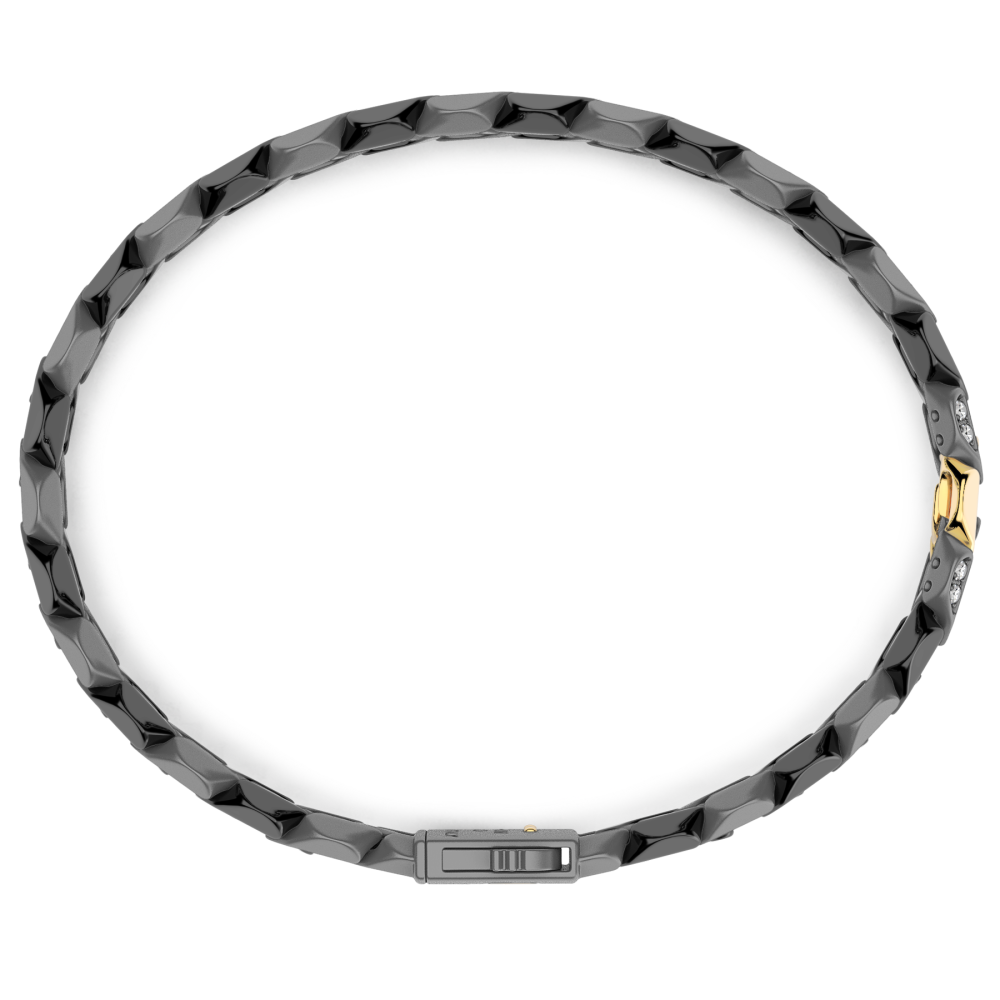 Bracciale Zancan in titanio, ceramica e oro 18kt