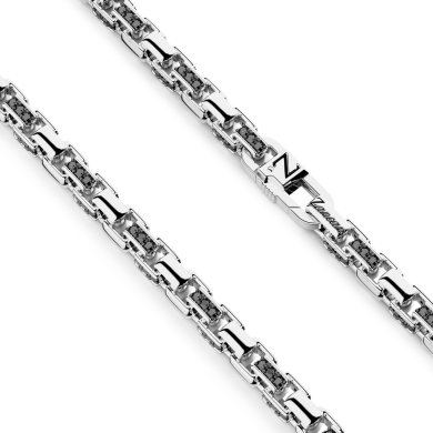 Catena Zancan in oro 18kt e diamanti neri