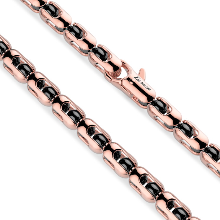Zancan chain in 18kt gold and black ceramic