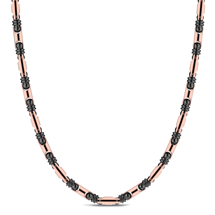 Zancan chain in 18kt gold and black ceramic