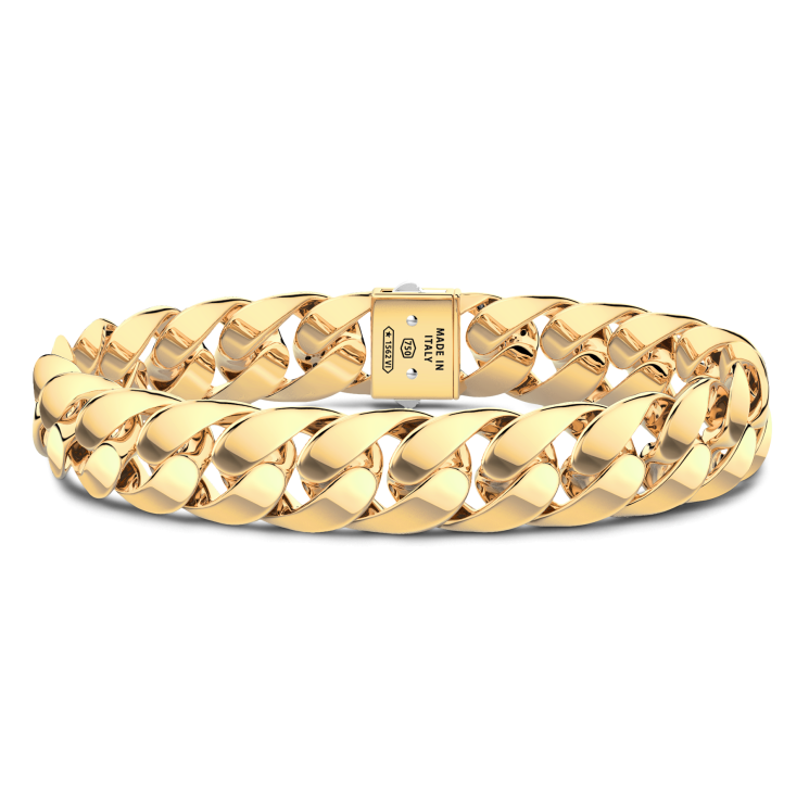 Pulsera Zancan en oro de 18 quilates y diamantes negros