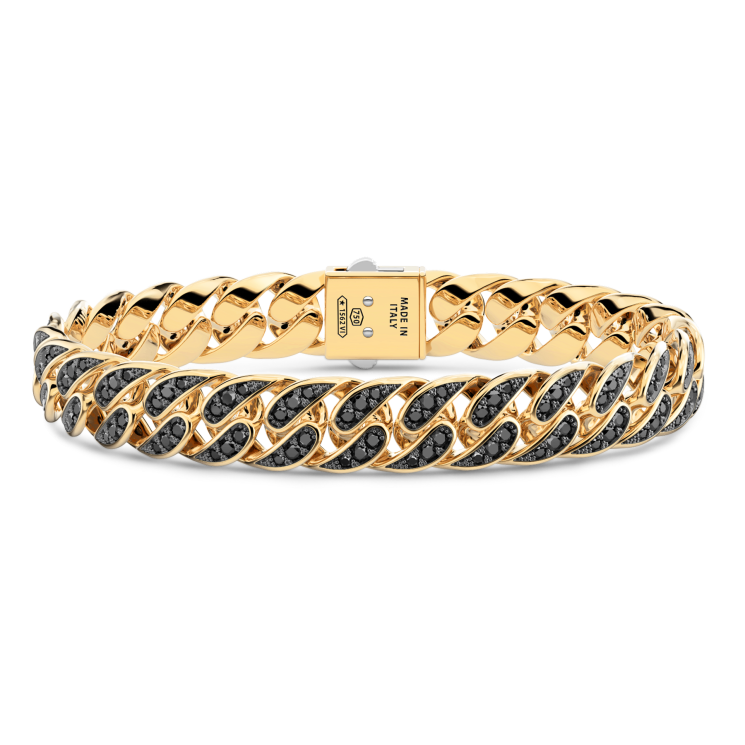 Zancan bracelet in 18kt gold and black diamonds
