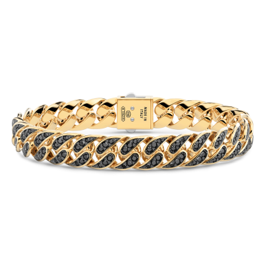 Zancan bracelet in 18kt gold and black diamonds