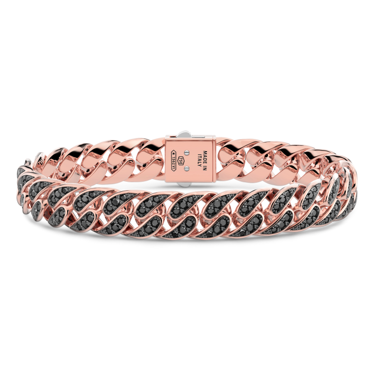Pulsera Zancan en oro de 18 quilates y diamantes negros
