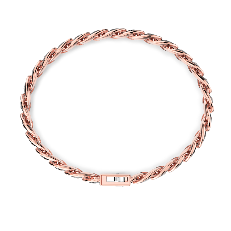 Pulsera Zancan en oro de 18 quilates y diamantes negros