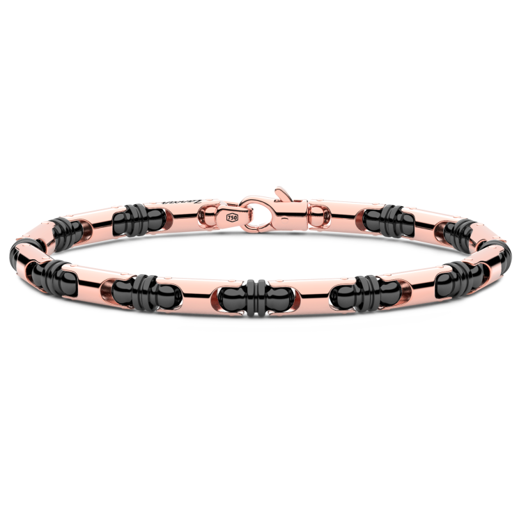 Zancan bracelet in 18kt gold and black ceramic