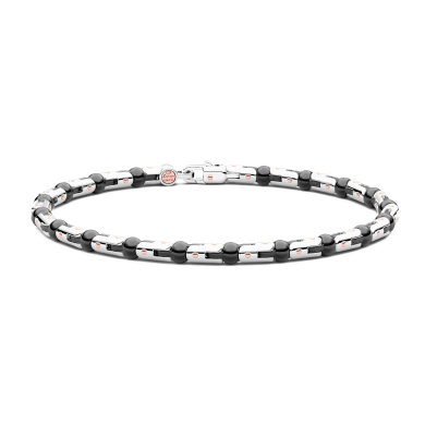 Pulsera Zancan en oro de 18 quilates y cerámica negra