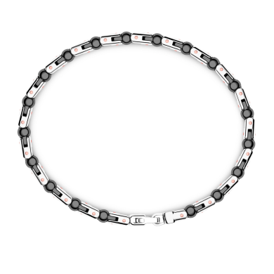 Pulsera Zancan en oro de 18 quilates y cerámica negra