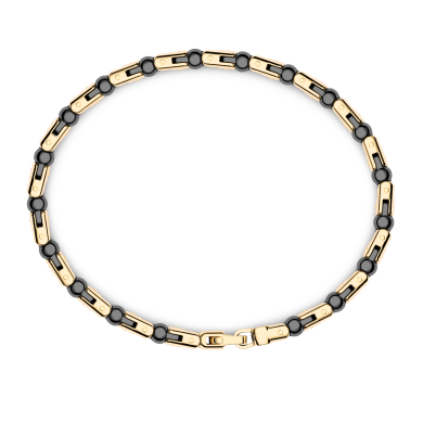 Zancan-Armband aus 18 Karat Gold und schwarzer Keramik