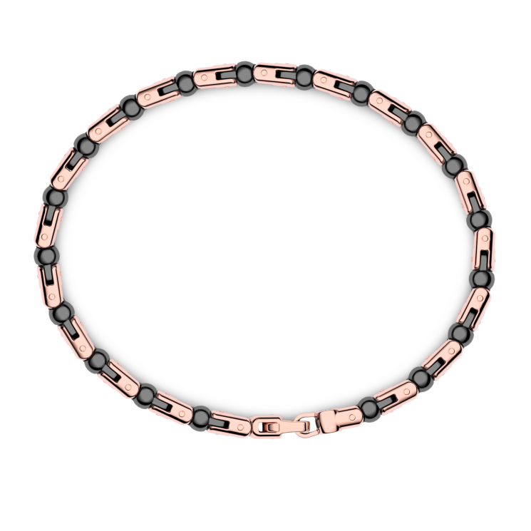 Zancan-Armband aus 18 Karat Gold und schwarzer Keramik